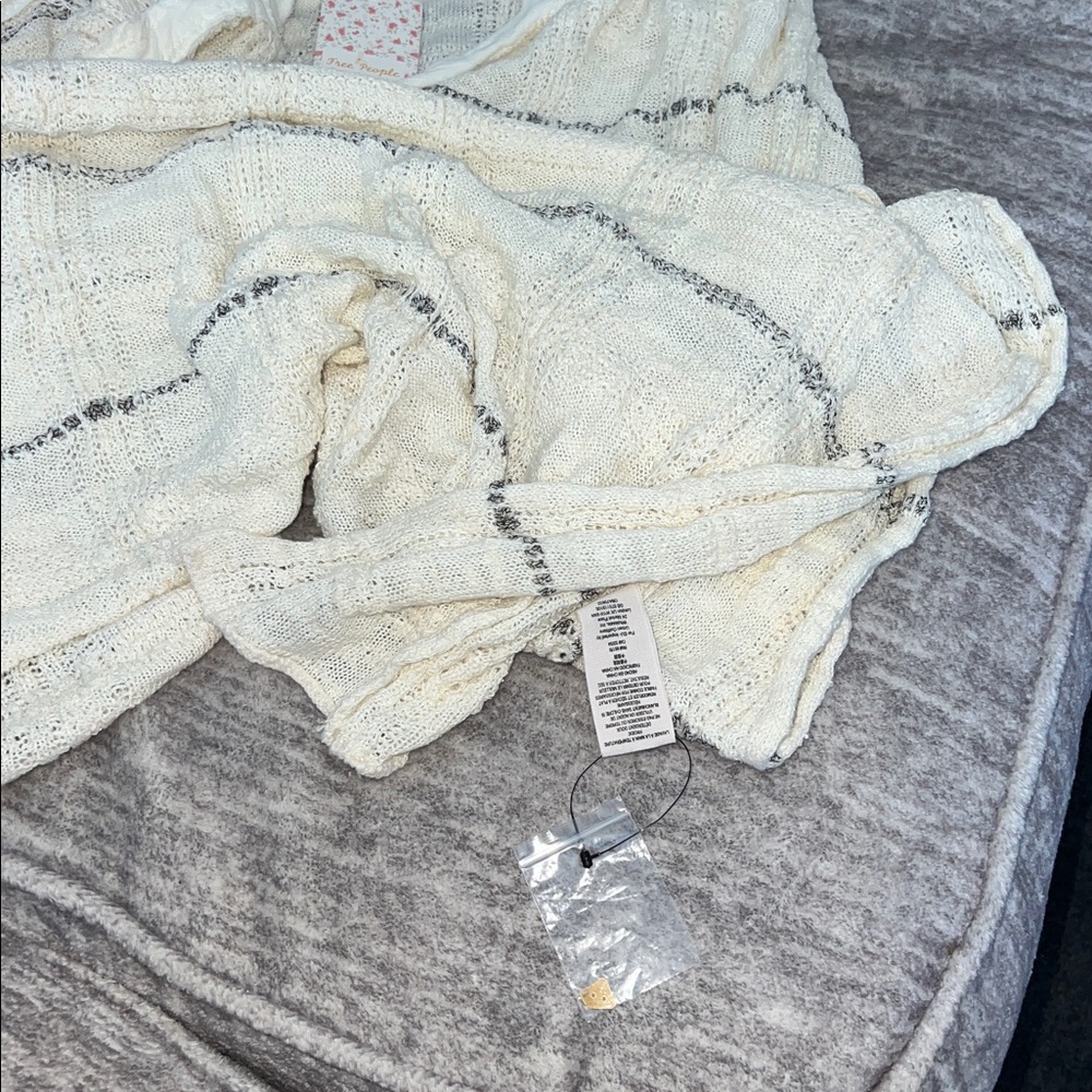 Free People Whispering Winds Grid Knit Kaftan - Picture 7 of 9